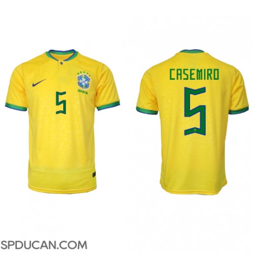 Muški Nogometni Dres Brazil Casemiro #5 Domaci SP 2022 Kratak Rukav